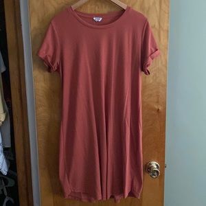 Cotton on rusty orange-red t-shirt dress